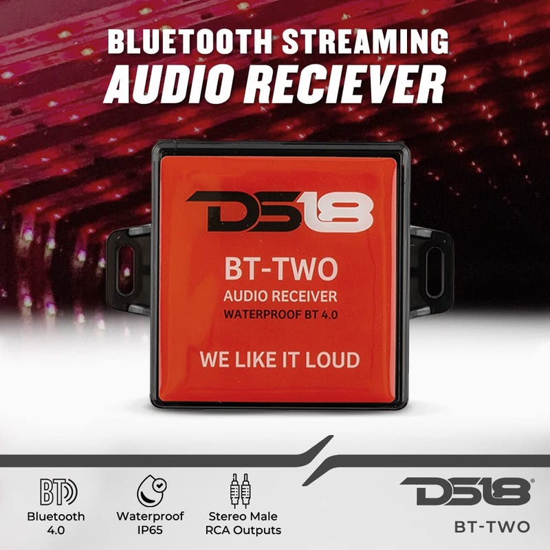 DS18 BT-Two Bluetooth Receiver - IP65 Waterproof Rated, BT 4.0, Remote Trigger Output, Stero Male RCA Output - Allows Connect & Play Integration to Your Audio Device - Image 3